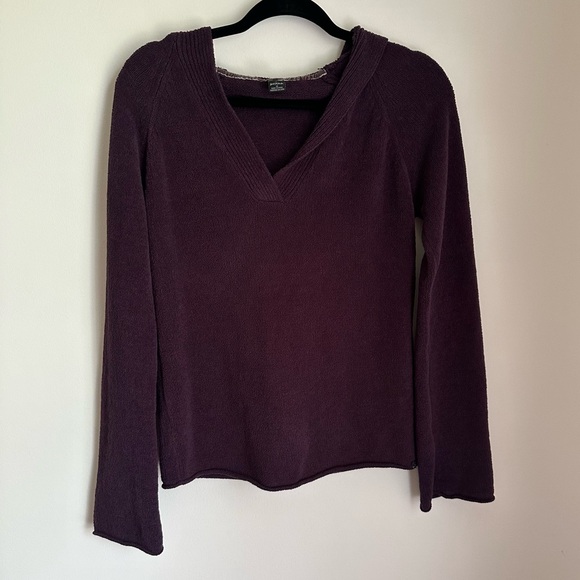 PrAna Purple Cozy Bell Sleeve Pullover Hoodie Shirt Size Medium - Picture 15 of 16